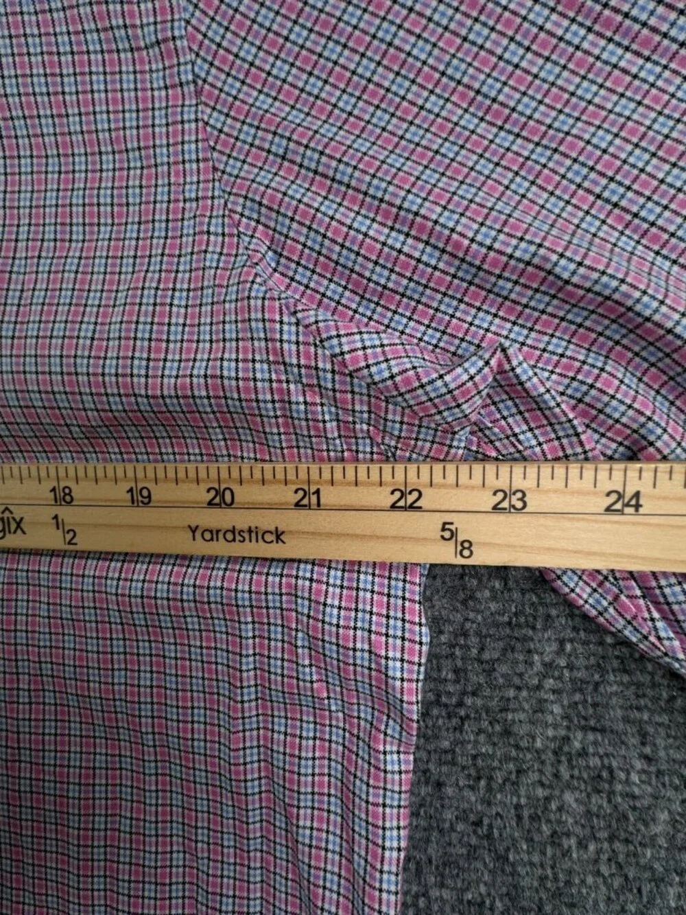 Polo Ralph Lauren Pink Blue Check Men Long Sleeve Button Up Shirt Cotton Large